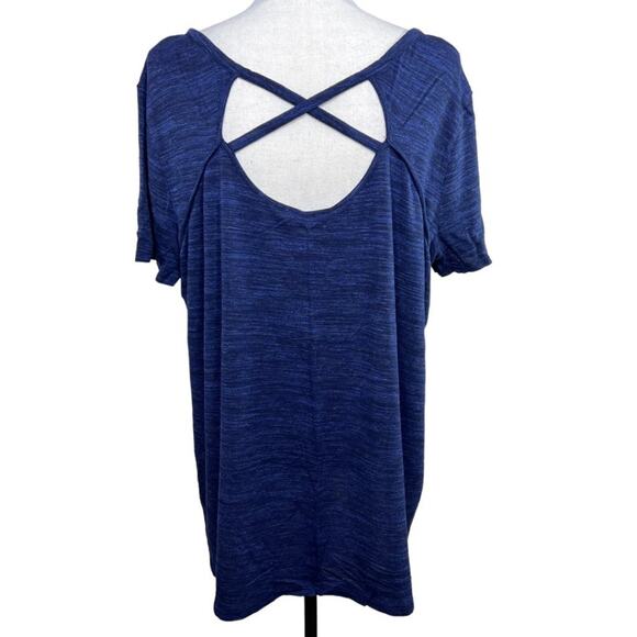 Dressbarn Short Sleeve Navy Tee Size XL - Picture 2 of 4